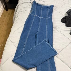 Bershka Indigo Denim Jumpsuit
